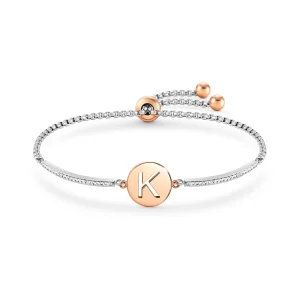 Milleluci bracelet, Letter K in Stainless Steel