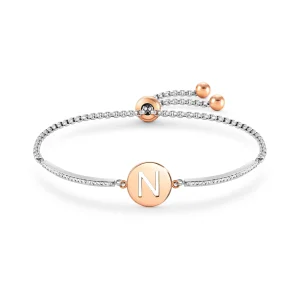 Milleluci bracelet, Letter N in Stainless Steel