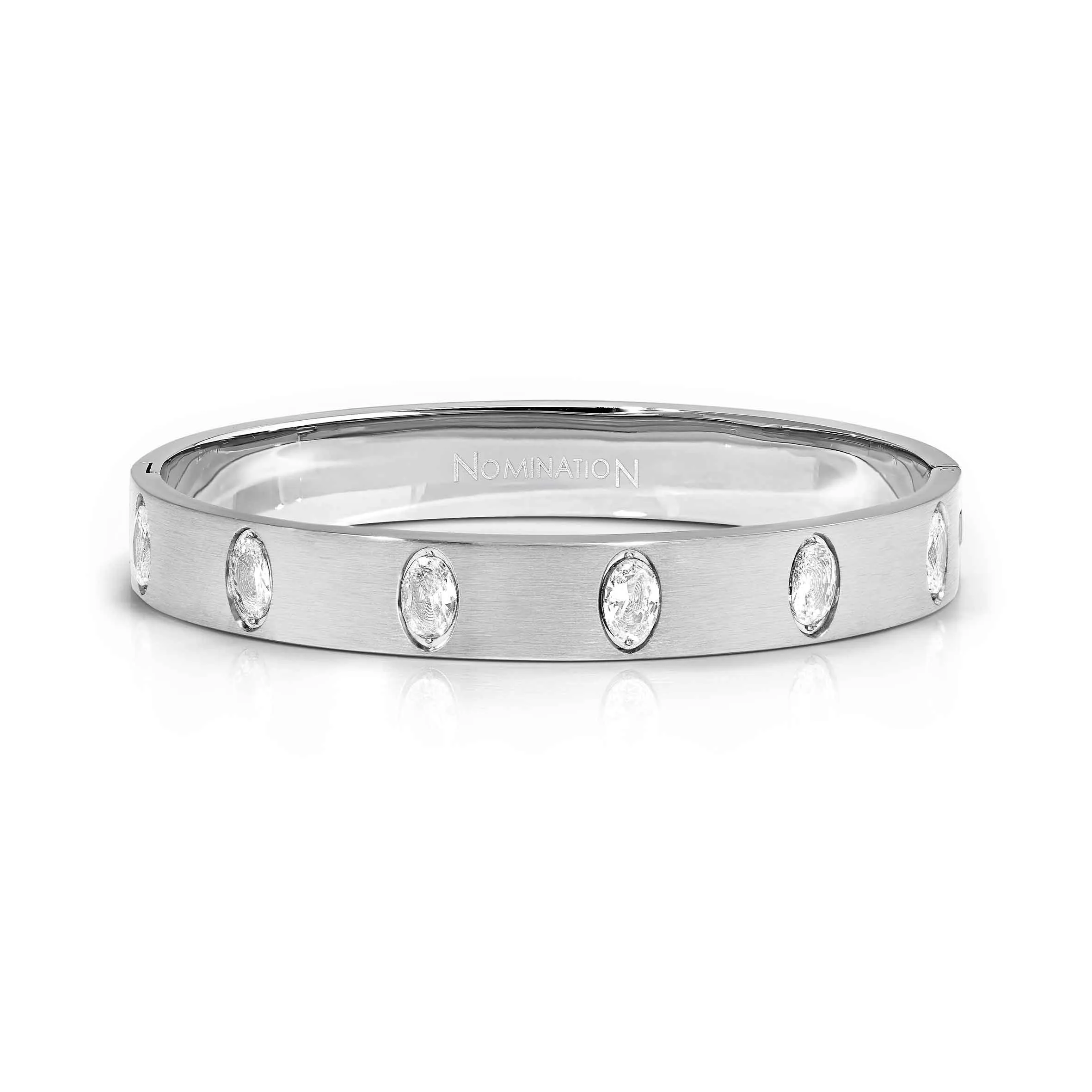 Pretty Bangles wide braclet, satin finish with CZ - Nomination Qatar Pretty Bangles wide braclet, satin finish with CZ