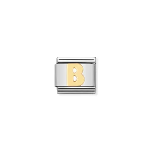 Charm, Composable Link, Letter B in bonded yellow gold