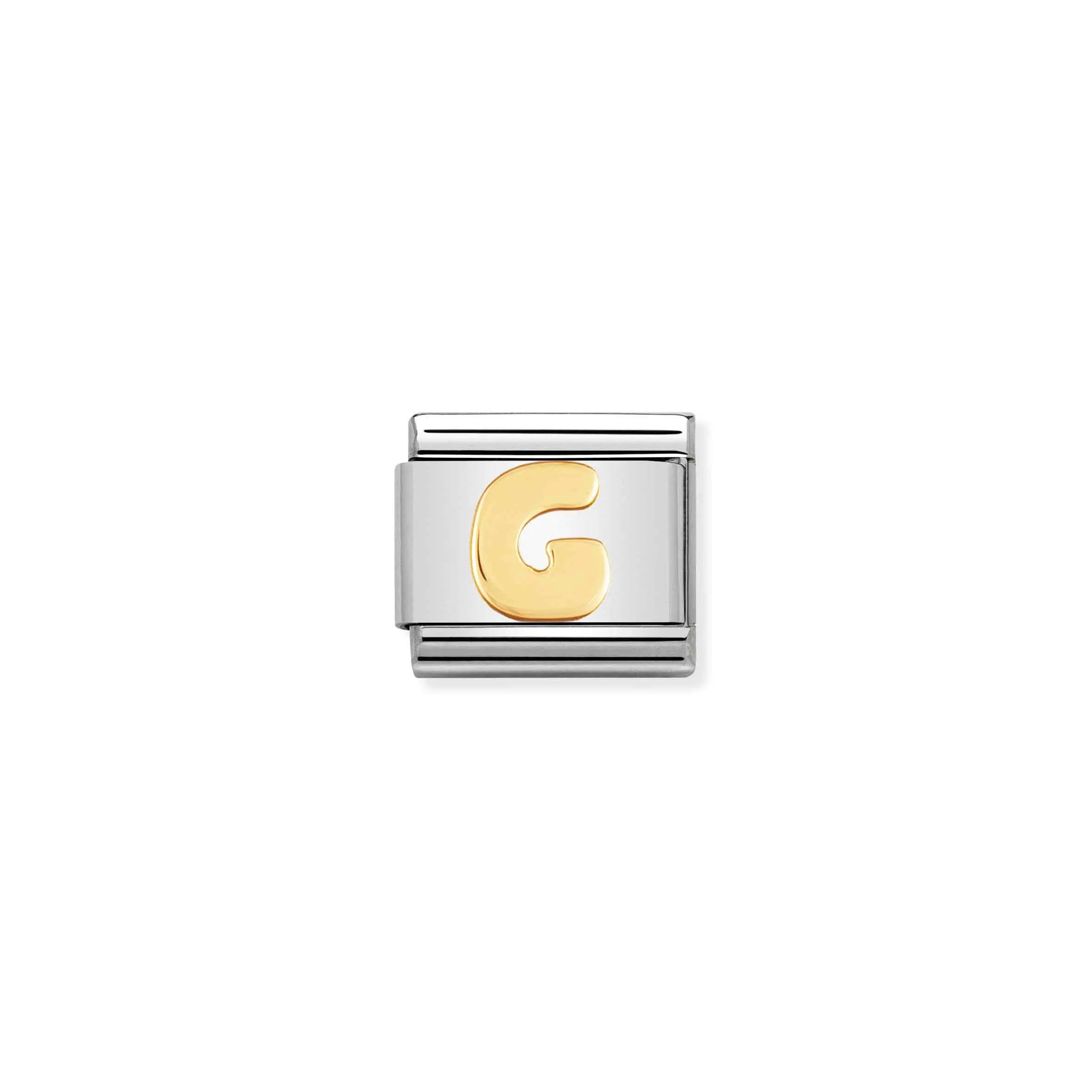 Charm, Composable Link, Letter G in bonded yellow gold - Nomination Qatar Charm, Composable Link, Letter G in bonded yellow gold