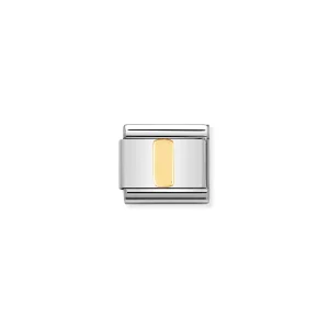 Charm, Composable Link, Letter I in bonded yellow gold