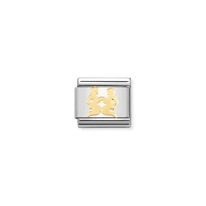 Charm, Composable Link, Gemini in bonded yellow gold
