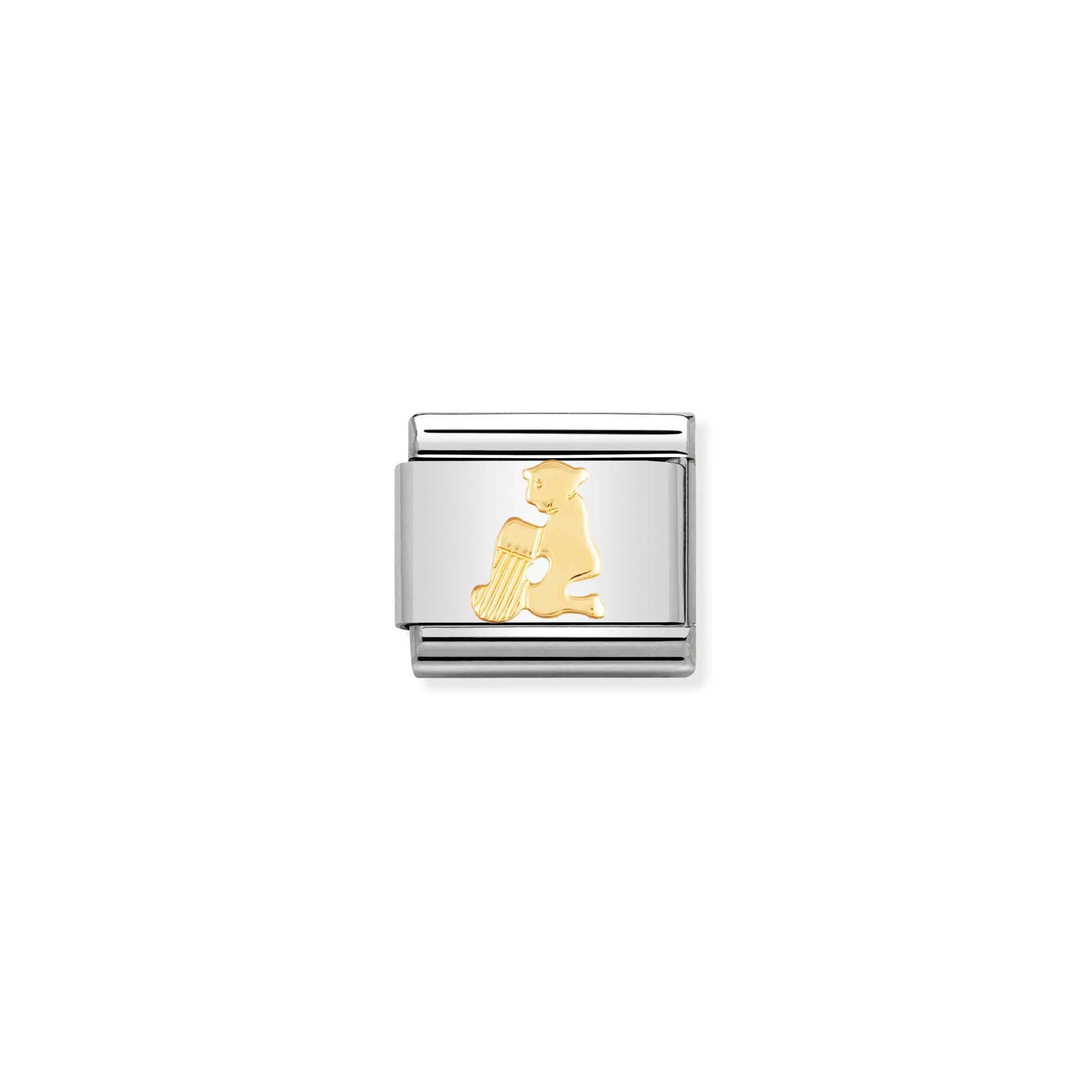 Charm, Composable Link, Aquarius in bonded yellow gold - Nomination Qatar Charm, Composable Link, Aquarius in bonded yellow gold
