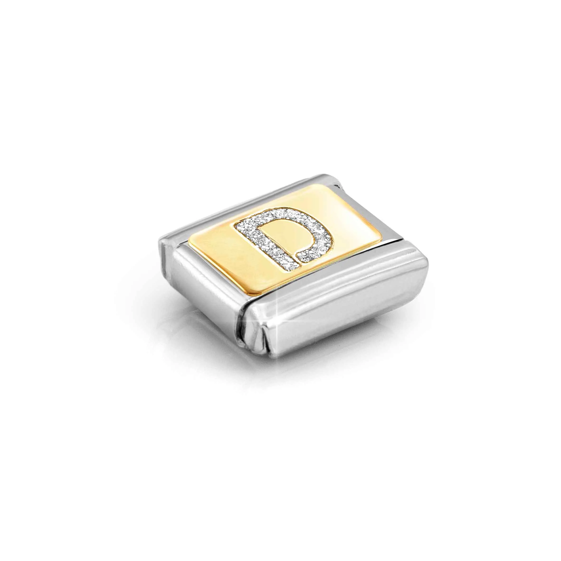 Charm, Composable Link, Letter D, Silver Glitter - Nomination Qatar Charm, Composable Link, Letter D, Silver Glitter - Image 5