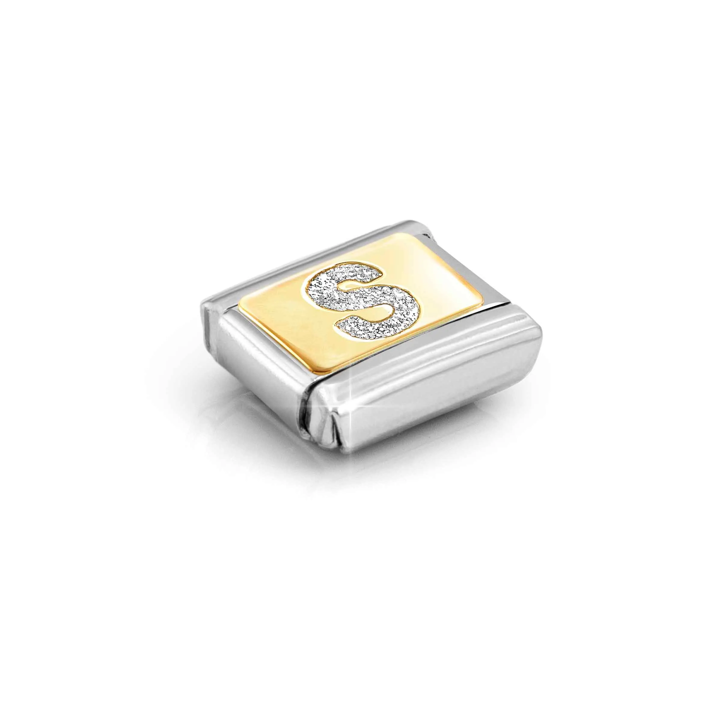 Charm, Composable Link, Letter S, Silver Glitter - Nomination Qatar Charm, Composable Link, Letter S, Silver Glitter - Image 5