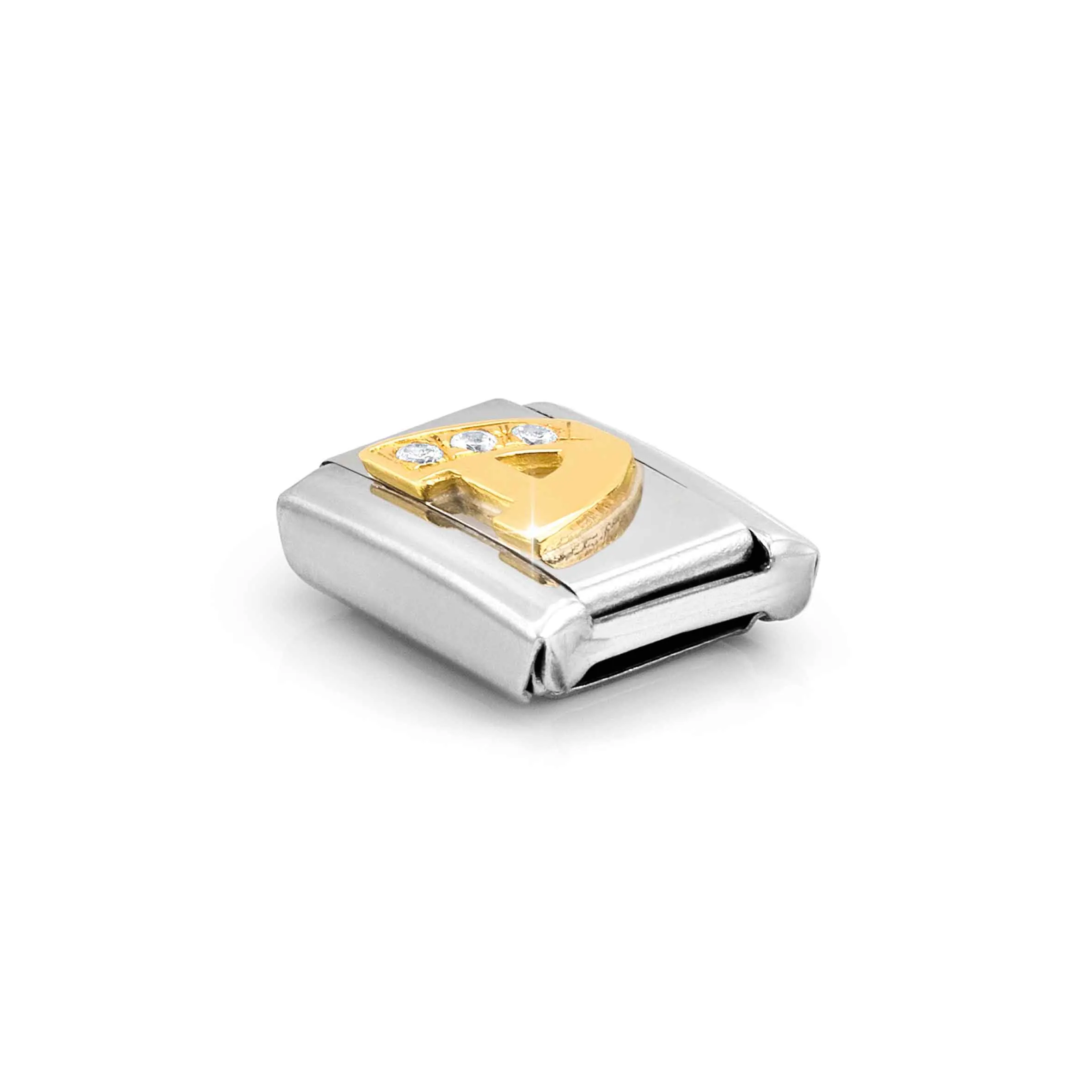 Charm, Composable Link, Letter A with white Stones - Nomination Qatar Charm, Composable Link, Letter A with white Stones - Image 5