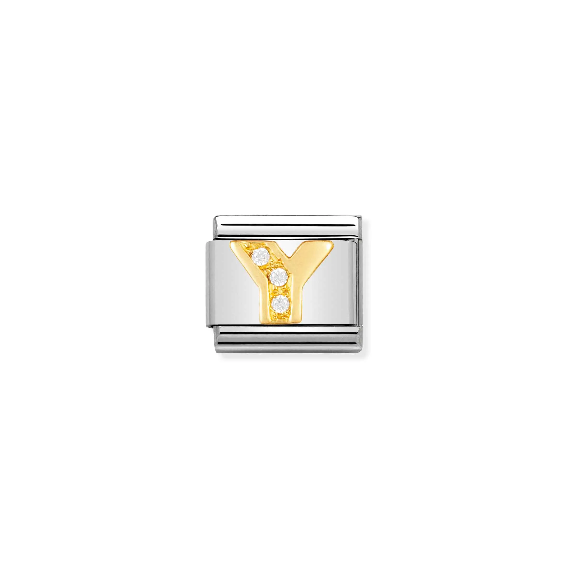 Charm, Composable Link, Letter Y with Stones - Nomination Qatar Charm, Composable Link, Letter Y with Stones