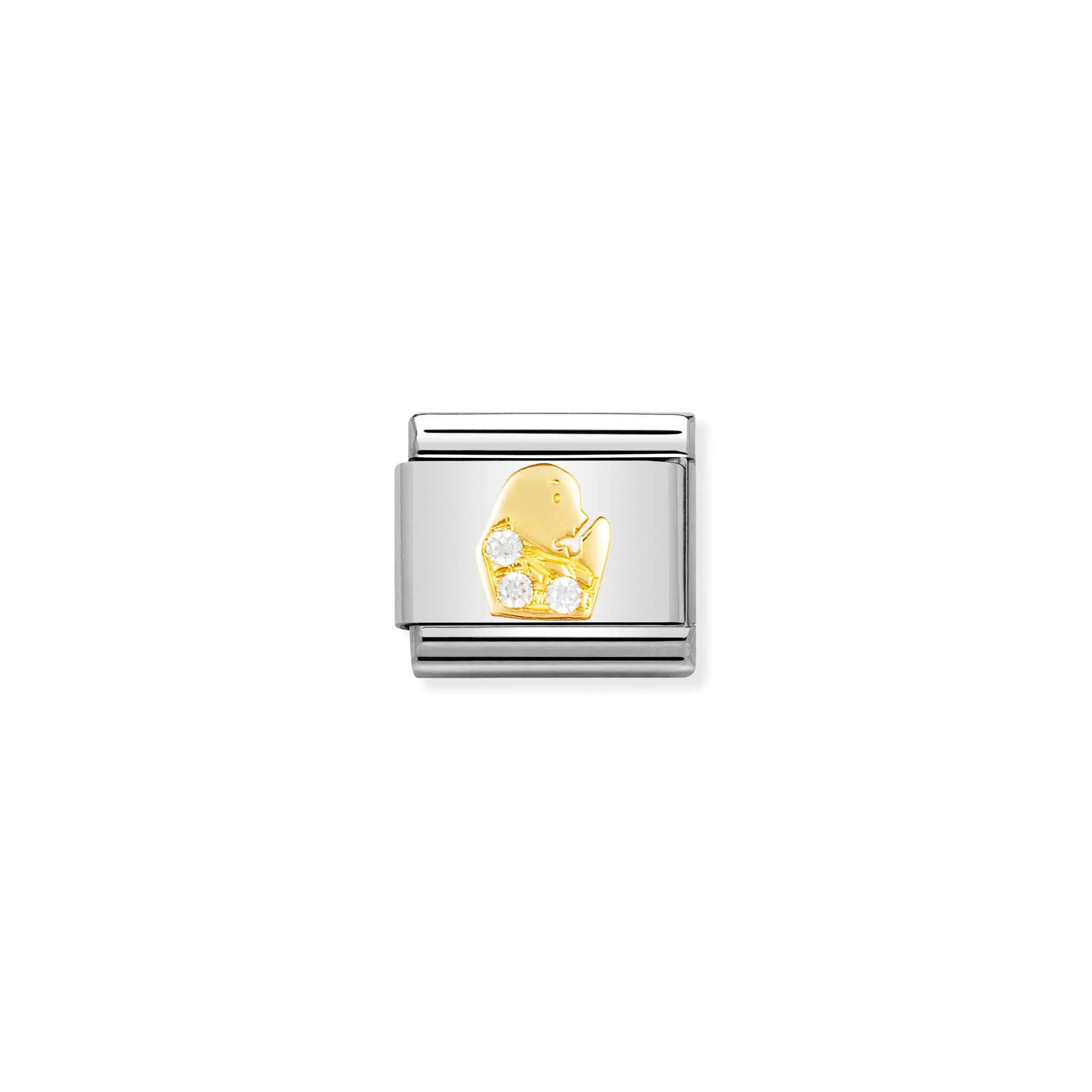 Charm, Composable Link, Virgo in bonded yellow gold and Stone - Nomination Qatar Charm, Composable Link, Virgo in bonded yellow gold and Stone