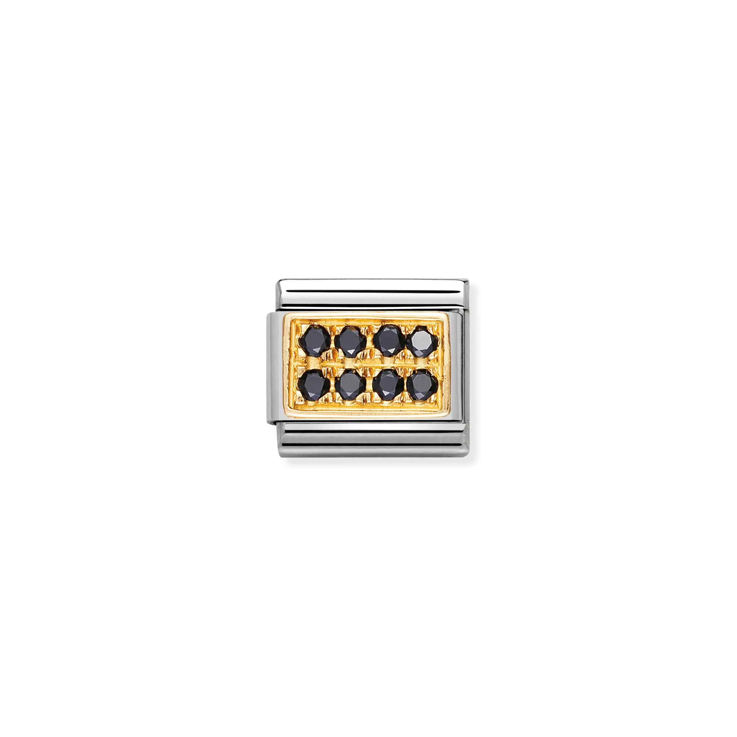 Charm, Composable Link, with black Zirconia - Nomination Qatar Charm, Composable Link, with black Zirconia