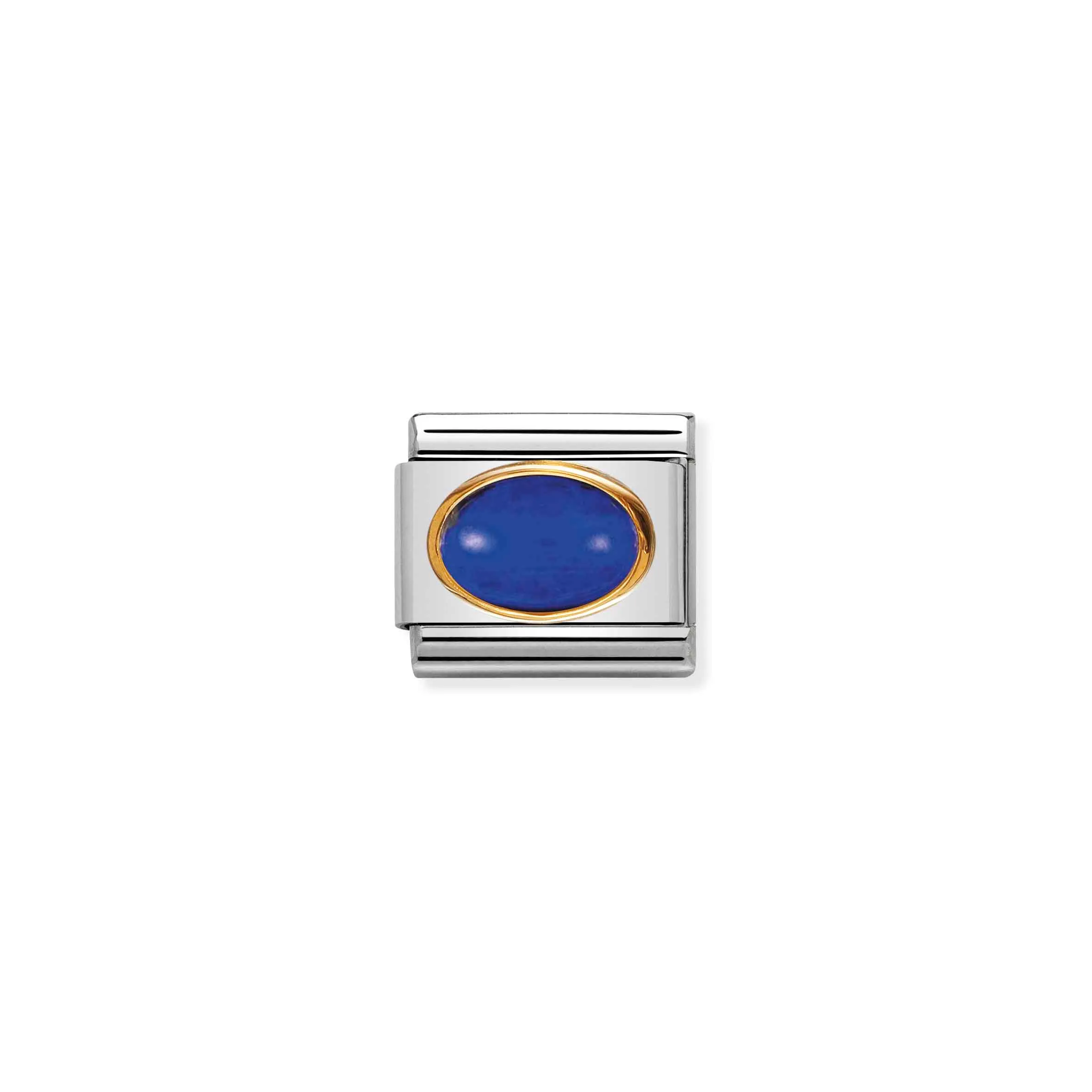 Charm, Composable Link, in Gold with Lapis Lazuli - Nomination Qatar Charm, Composable Link, in Gold with Lapis Lazuli