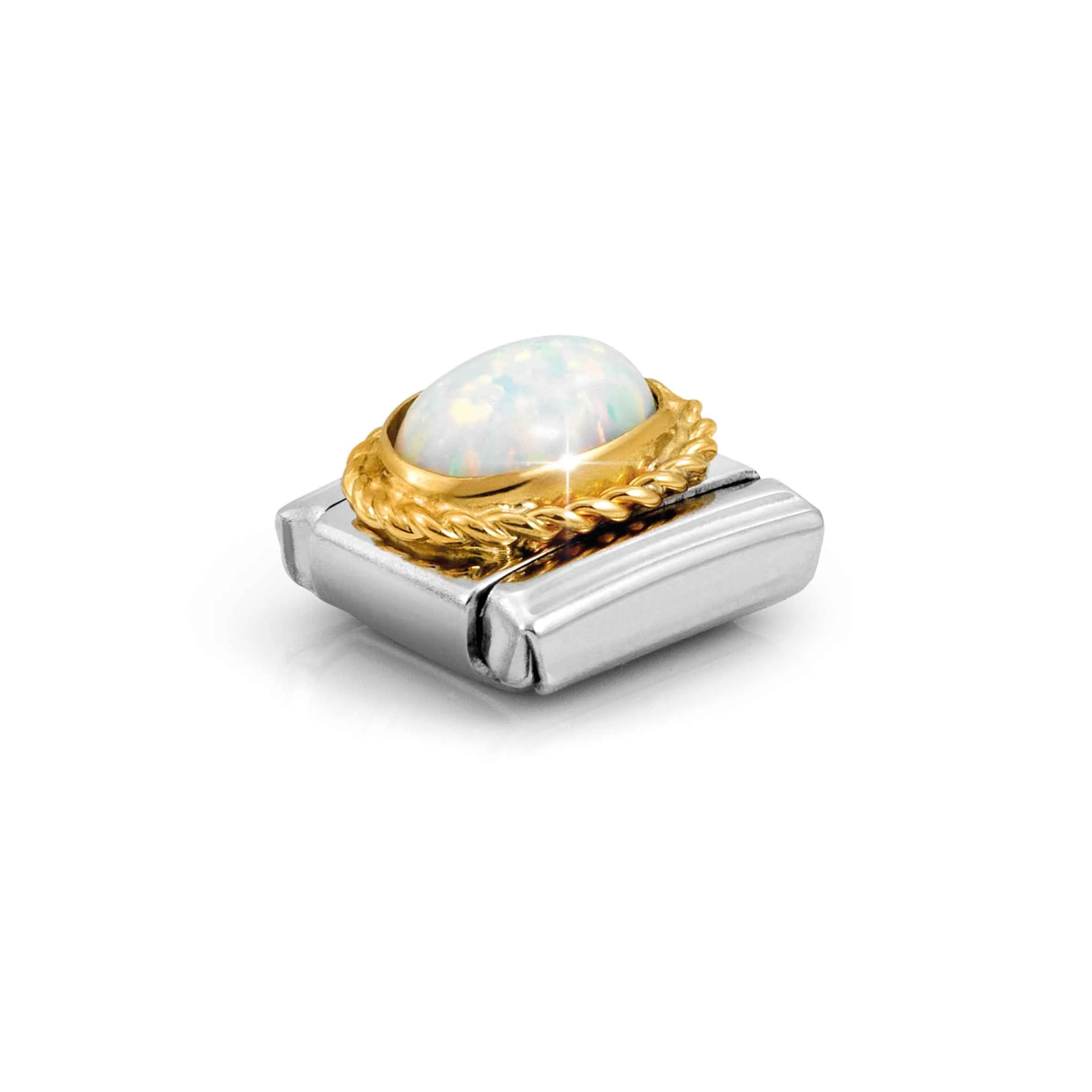 Charm, Composable Link, with oval and white Opal - Nomination Qatar Charm, Composable Link, with oval and white Opal - Image 4