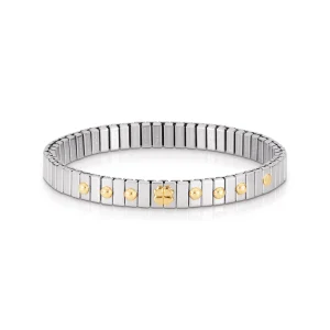 Stretch Bracelet with Gold Four-Leaf Clover