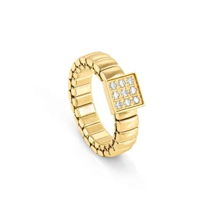 Extension ring, yellow PVD with 1 Square