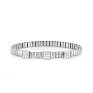 Extension bracelet in stainless steel with 3 Squares