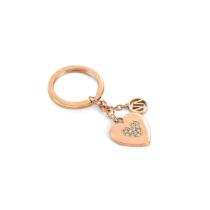 Heart with stones keyring