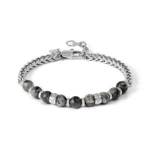 ManVision steel bracelet with natural stones