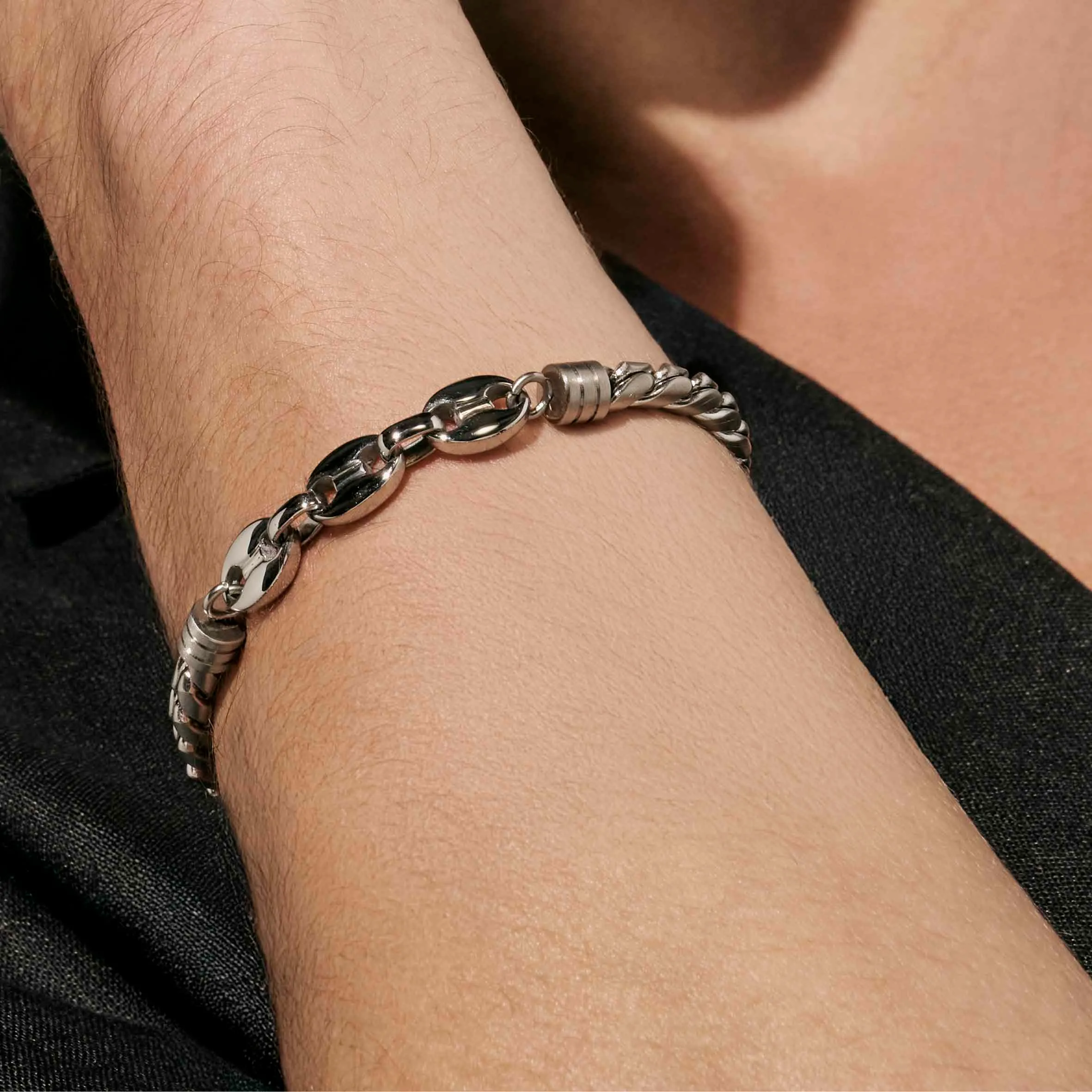 ManVision bracelet, black chain and decoration - Nomination Qatar ManVision bracelet, black chain and decoration - Image 2