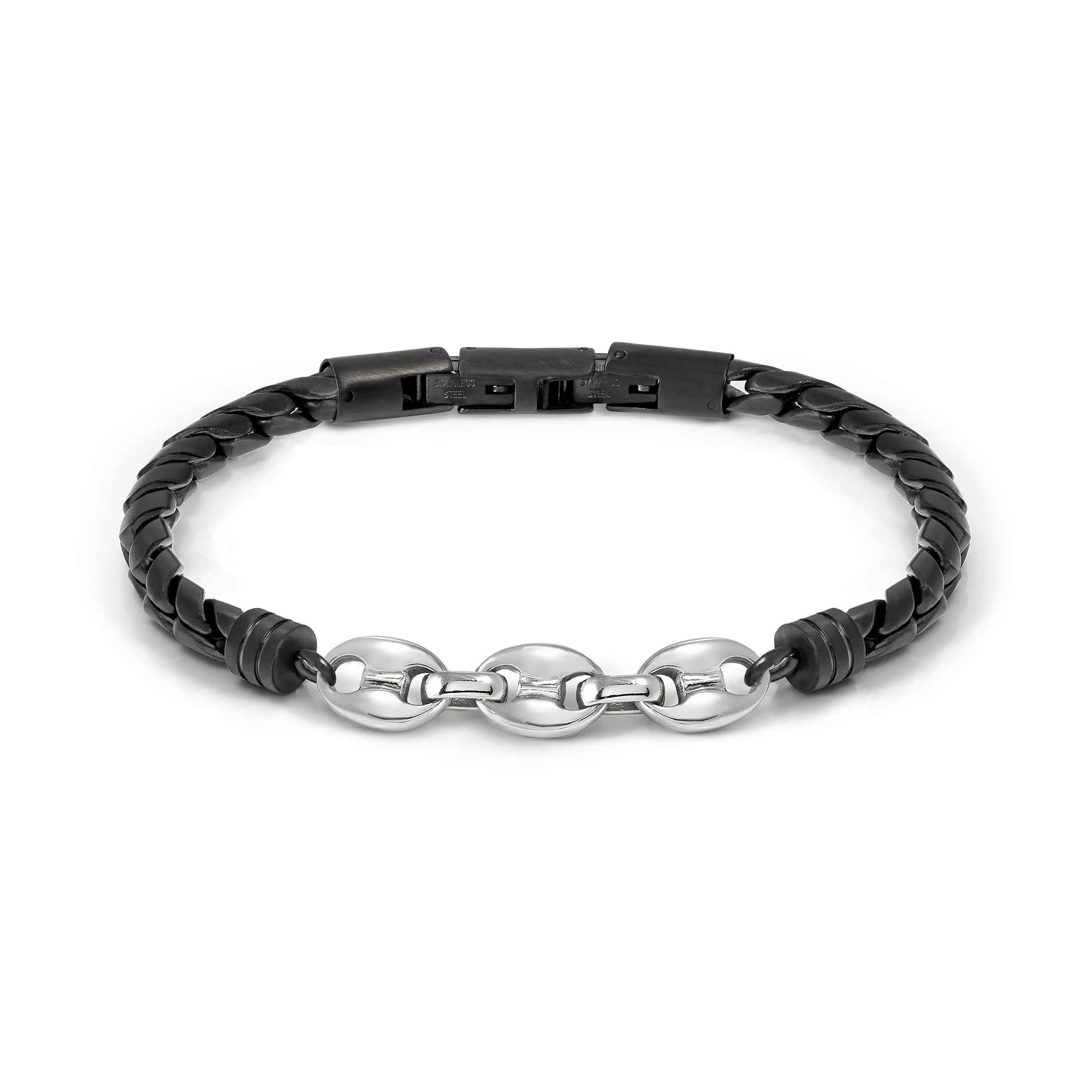 ManVision bracelet, black chain and decoration - Nomination Qatar ManVision bracelet, black chain and decoration