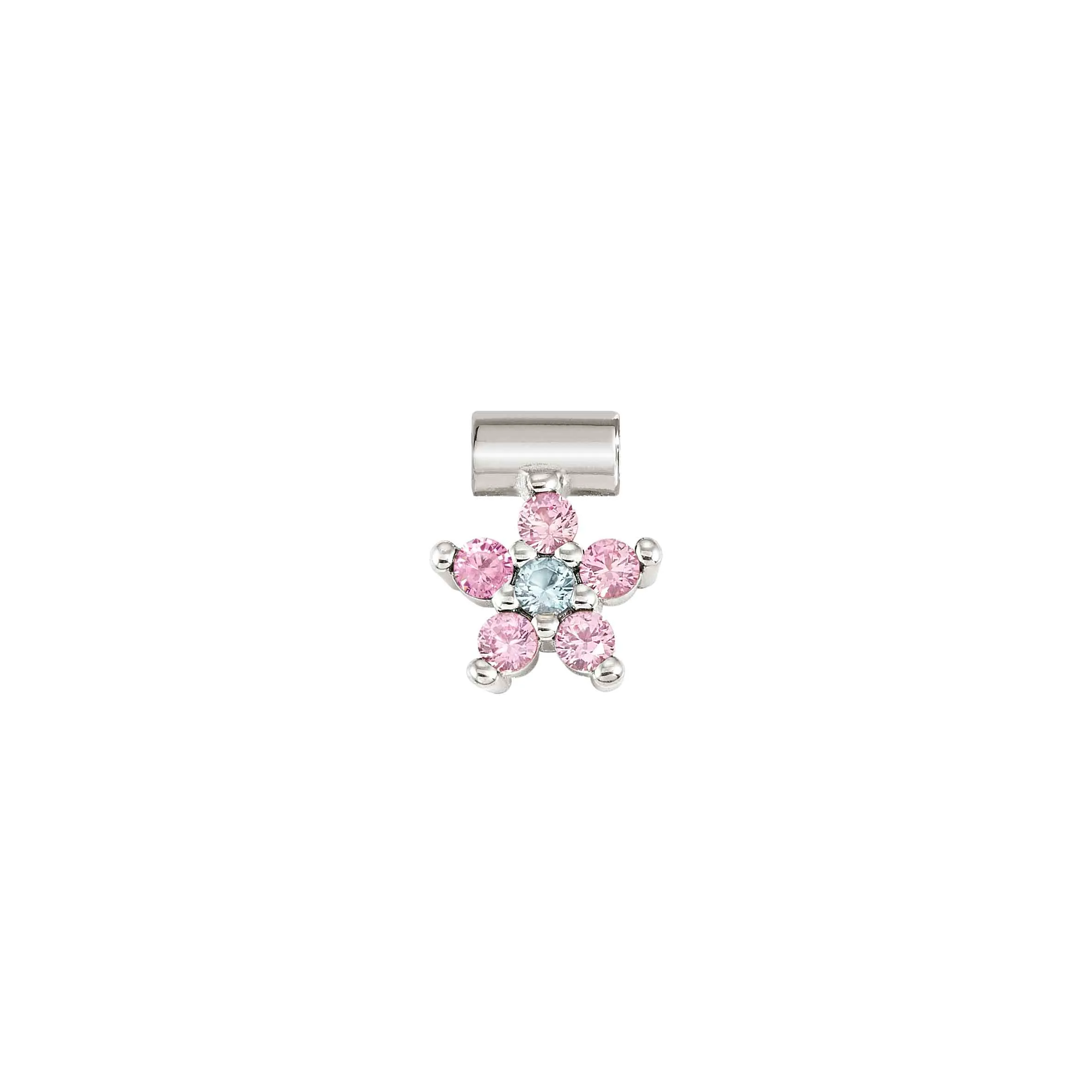SeiMia pendant, Pink and Light Blue Flower, CZ - Nomination Qatar SeiMia pendant, Pink and Light Blue Flower, CZ
