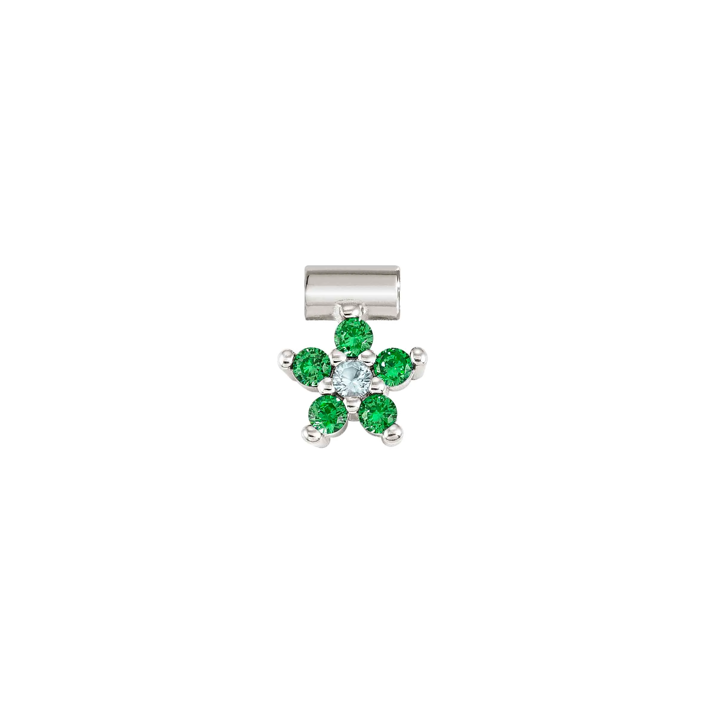 SeiMia pendant, Green and White Flower, CZ - Nomination Qatar SeiMia pendant, Green and White Flower, CZ