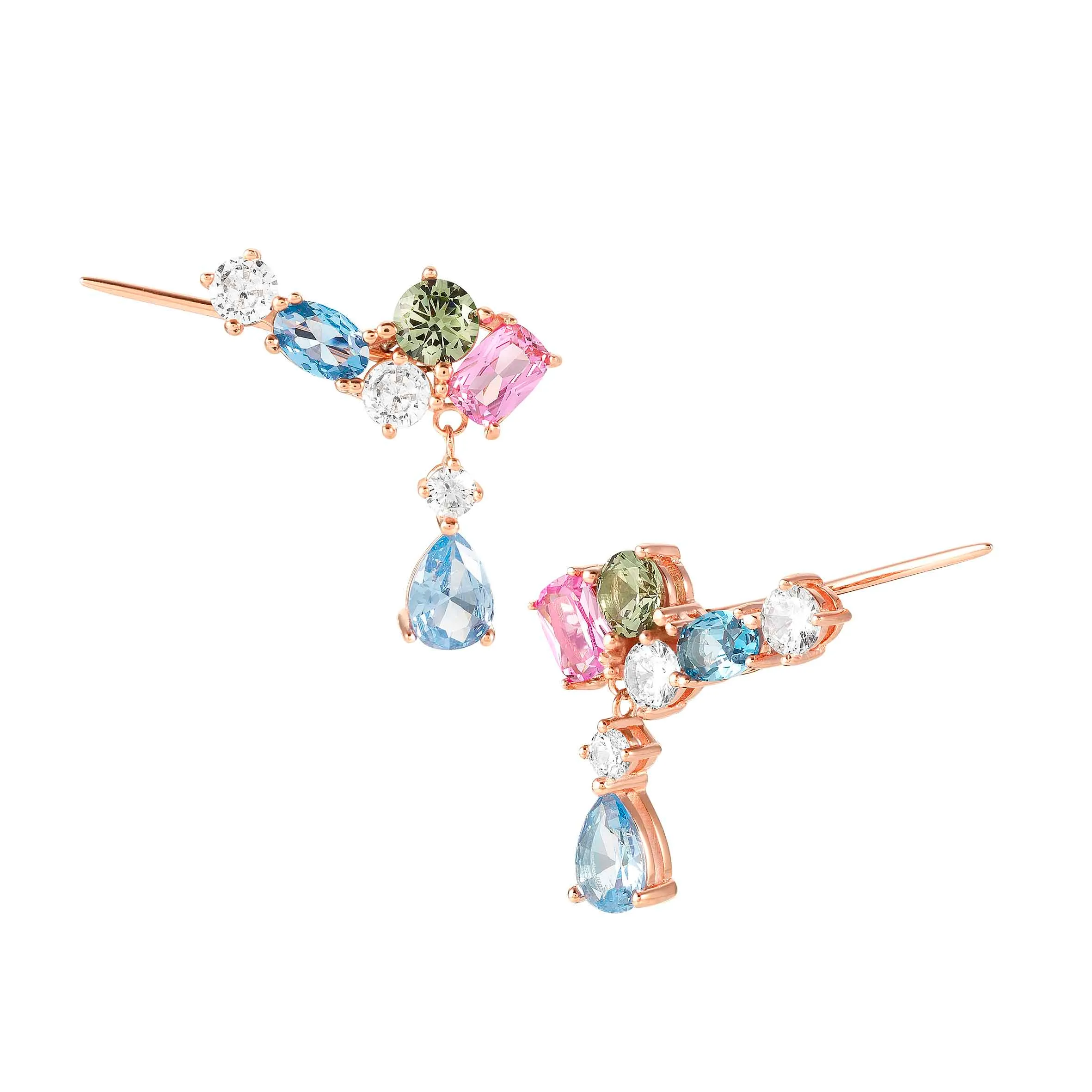 Colour Wave ear climber with CZ pendant - Nomination Qatar Colour Wave ear climber with CZ pendant