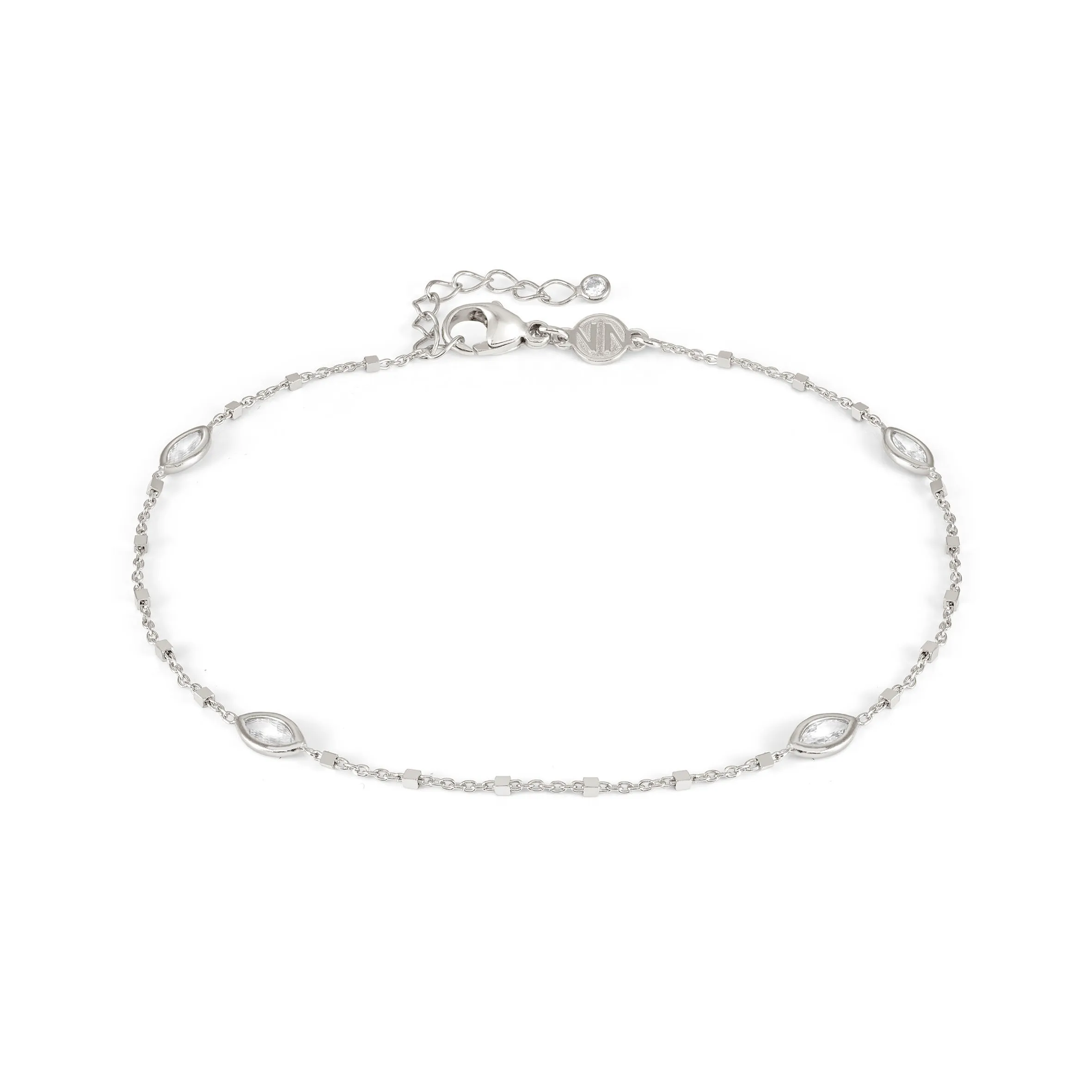 Sterling silver Anklet and Marquise-cut CZ - Nomination Qatar Sterling silver Anklet and Marquise-cut CZ