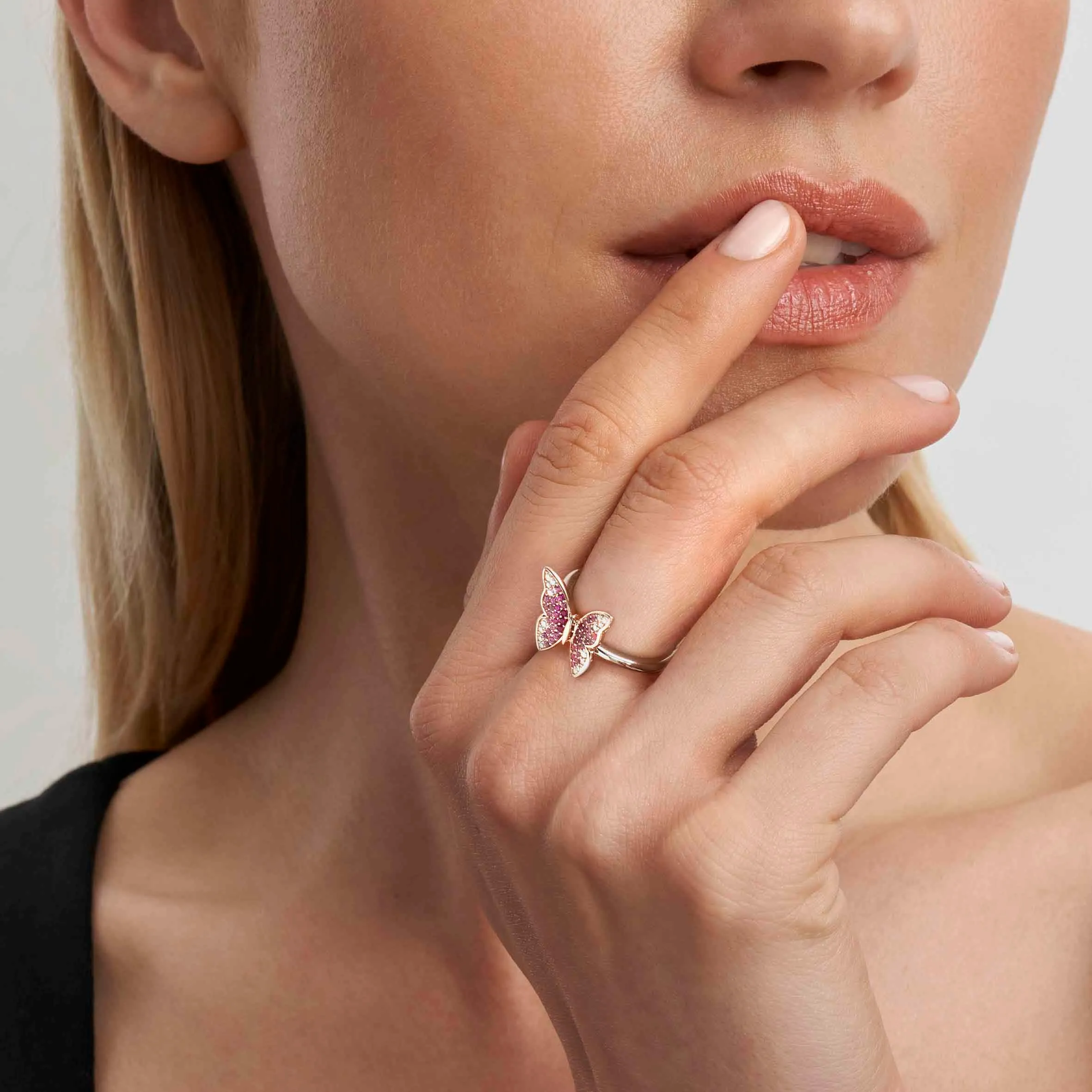 Crysalis ring, Butterfly with Cubic Zirconia - Nomination Qatar Crysalis ring, Butterfly with Cubic Zirconia - Image 2