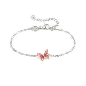 Crysalis bracelet, Butterfly with Cubic Zirconia
