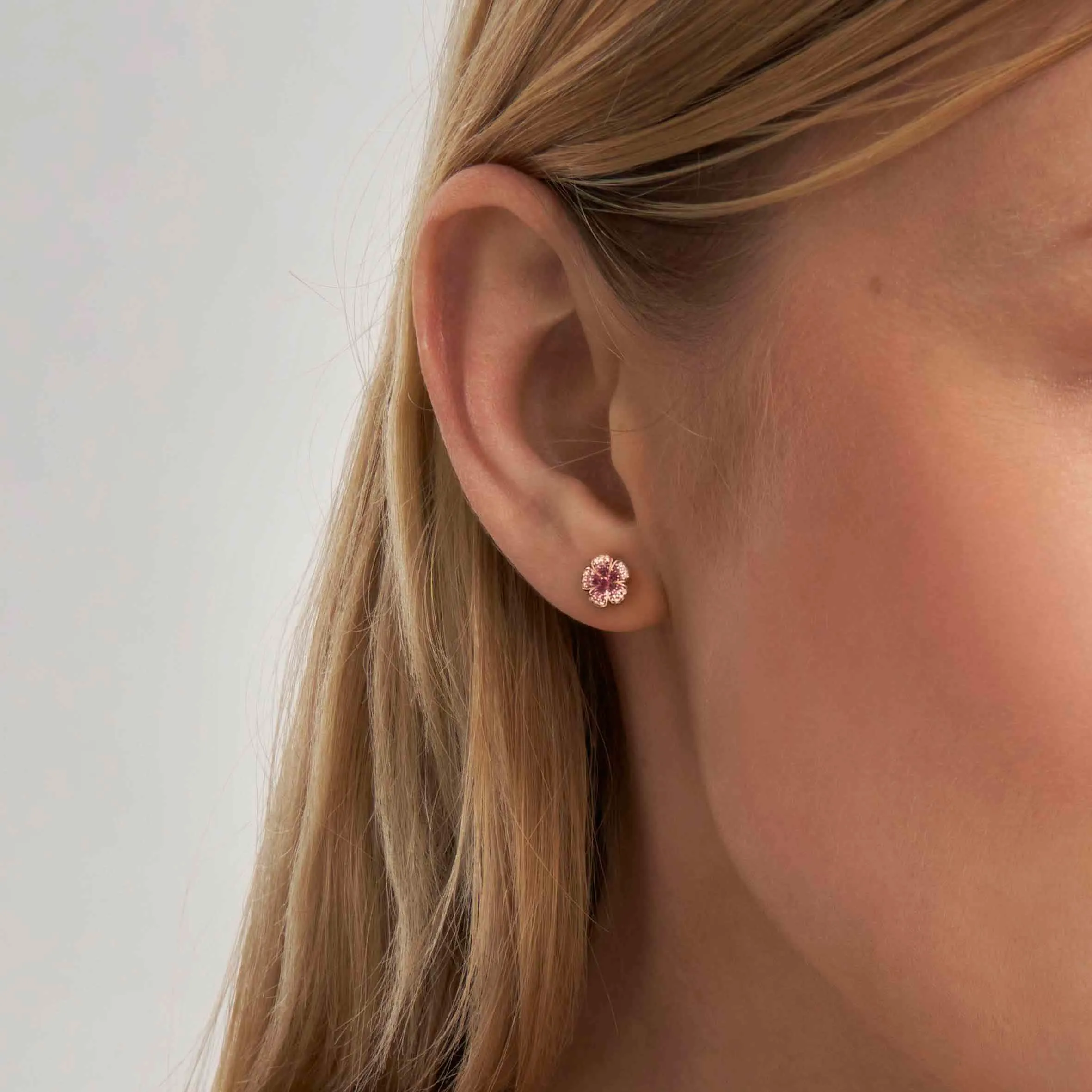 Crysalis earrings, Flower with Cubic Zirconia - Nomination Qatar Crysalis earrings, Flower with Cubic Zirconia - Image 2
