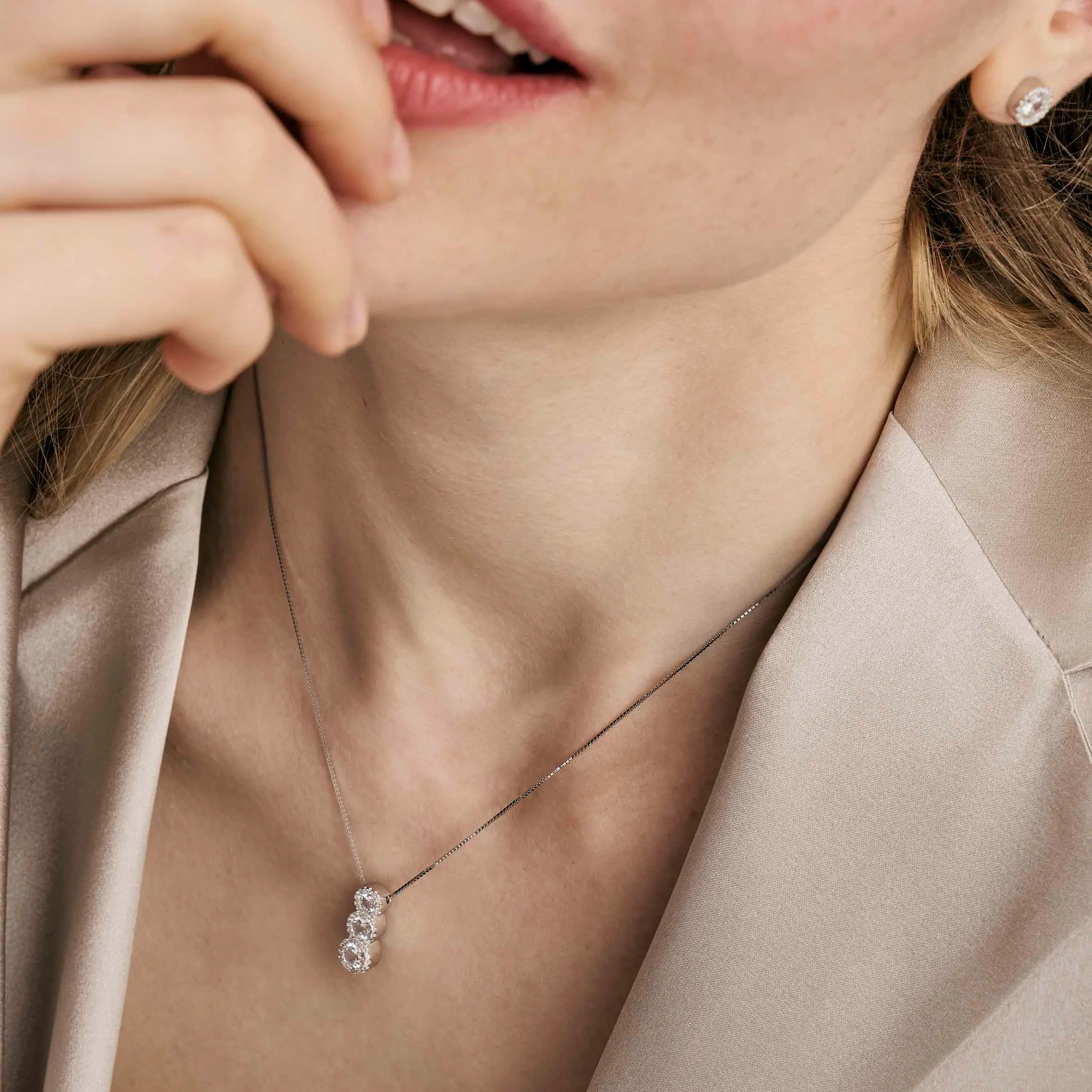 SEIDIVINA necklace, 3 Cubic Zirconia - Nomination Qatar SEIDIVINA necklace, 3 Cubic Zirconia - Image 2
