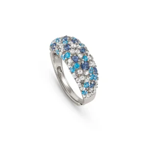 Mosaica ring, 50 coloured CZ
