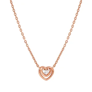 CosmicLove necklace in silver, small Hearts, CZ