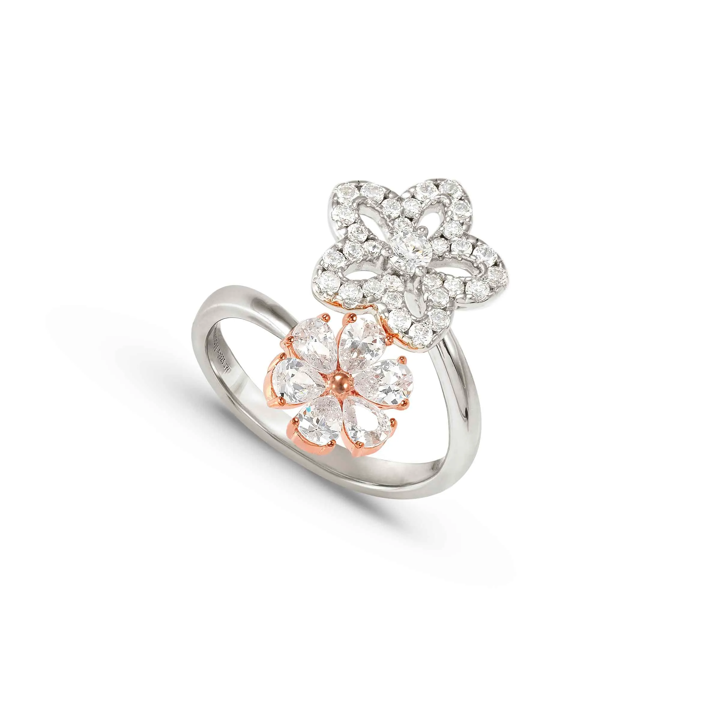 SweetMadame ring, Flowers and White CZ - Nomination Qatar SweetMadame ring, Flowers and White CZ