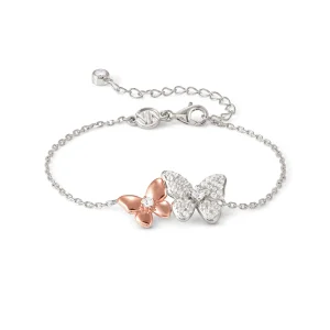 SweetMadame bracelet, Butterflies with White Cubic Zirconia