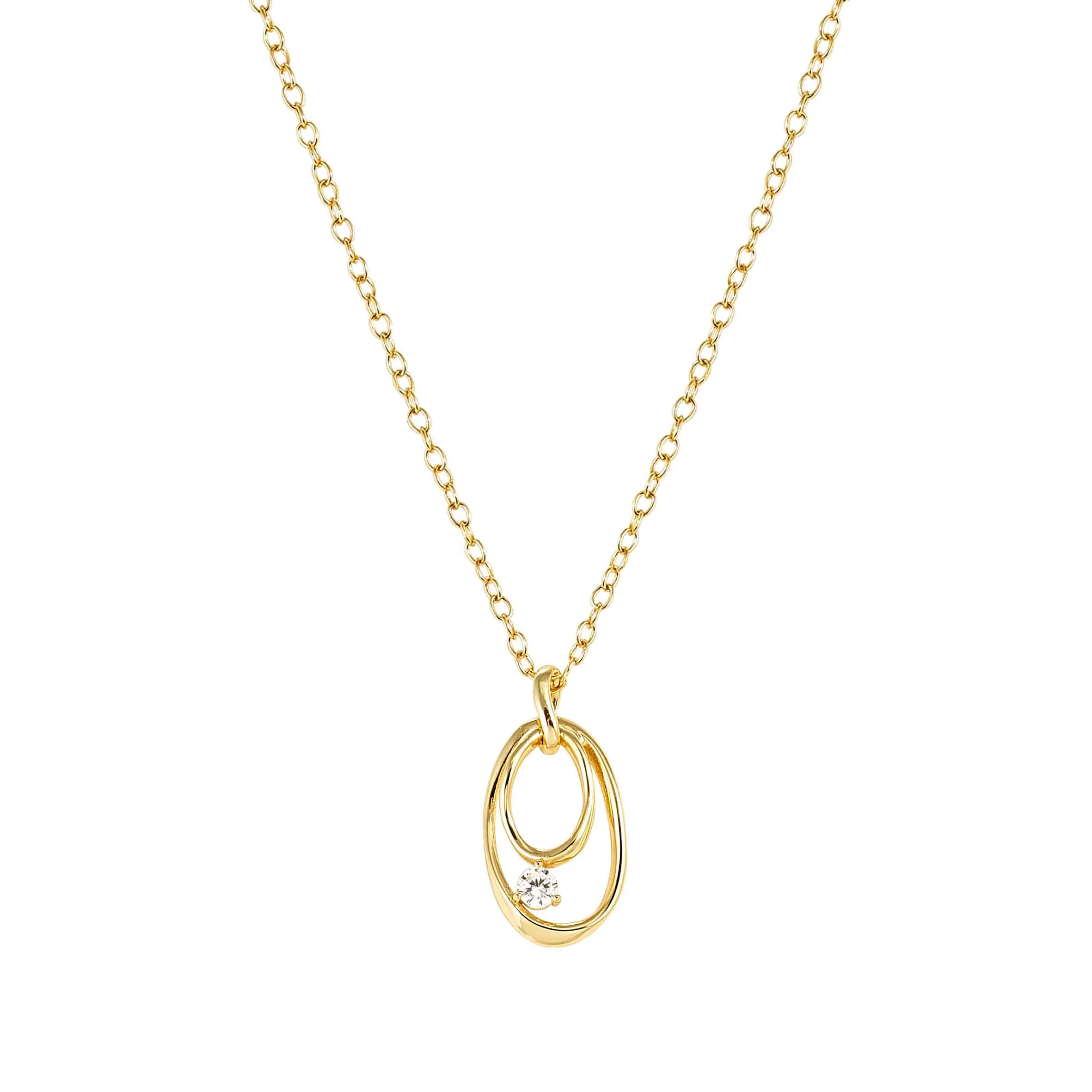 My Rebel Art necklace, small Oval, white stone - Nomination Qatar My Rebel Art necklace, small Oval, white stone