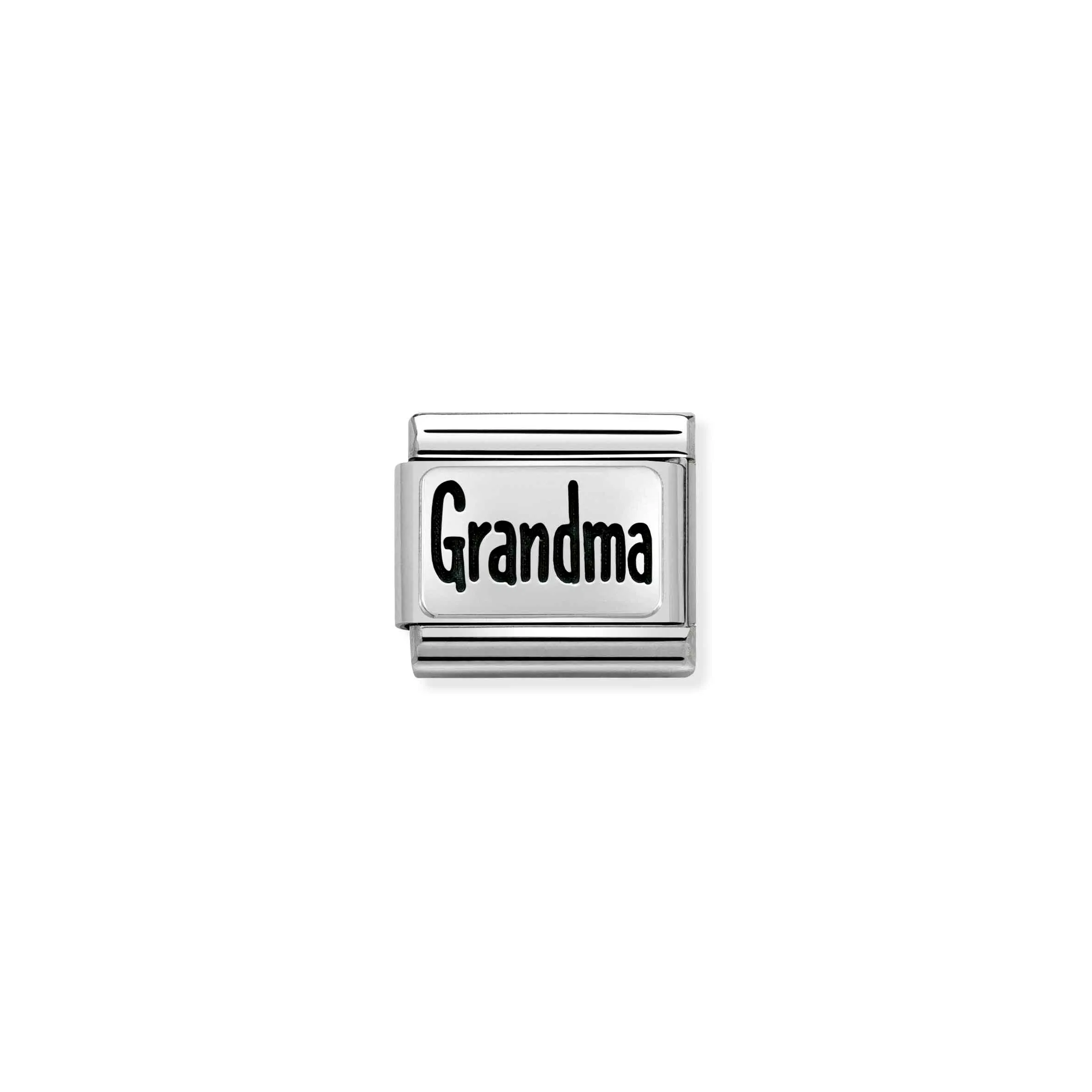 Charm, Composable Link, Grandma black writing - Nomination Qatar Charm, Composable Link, Grandma black writing