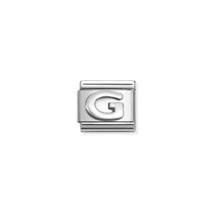 Charm, Composable Link, Letter G, silver