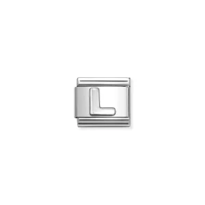 Charm, Composable Link, Letter L, silver