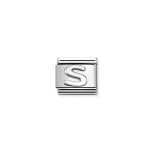 Charm, Composable Link, Letter S, silver