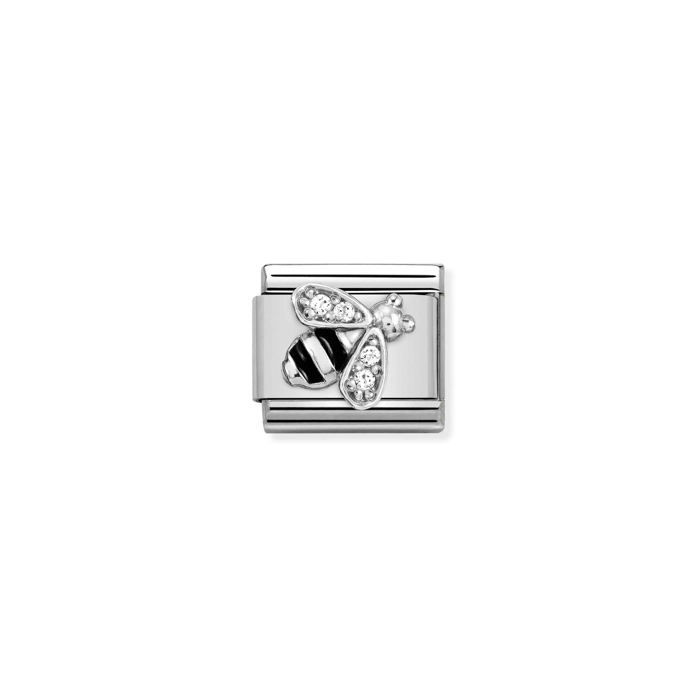 Charm, Composable Link, Silver Bee with CZ - Nomination Qatar Charm, Composable Link, Silver Bee with CZ