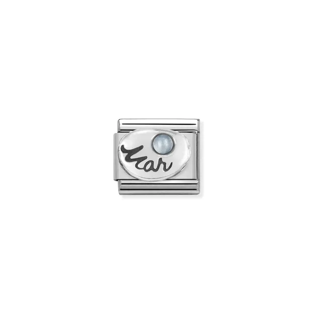 Charm, Composable Link,March in Silver - Nomination Qatar Charm, Composable Link,March in Silver