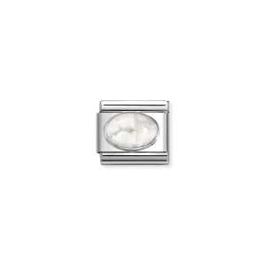 Charm, Composable Link, White Howlite stone