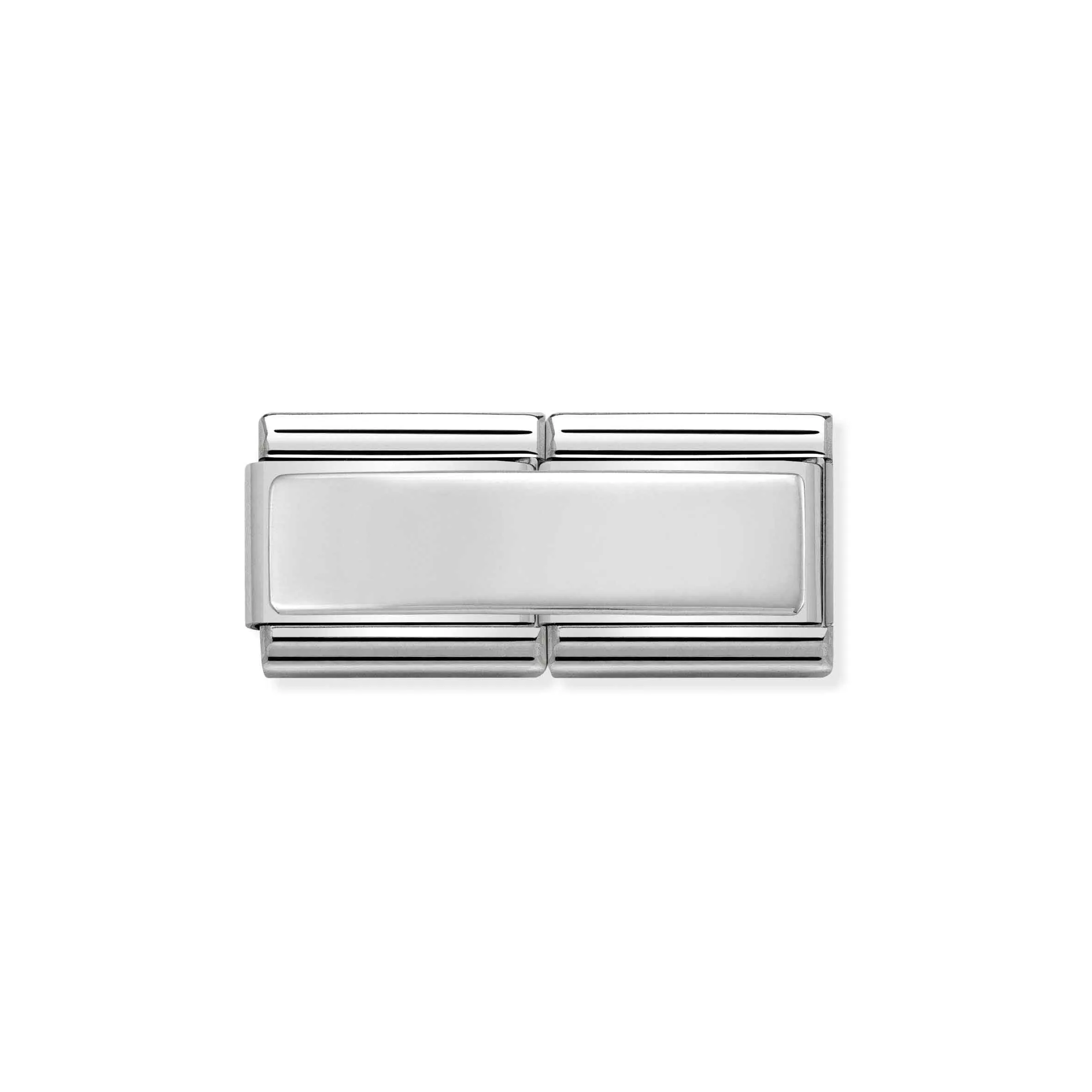 Charm, Composable Link, Double Engravable Silver Plate - Nomination Qatar Charm, Composable Link, Double Engravable Silver Plate