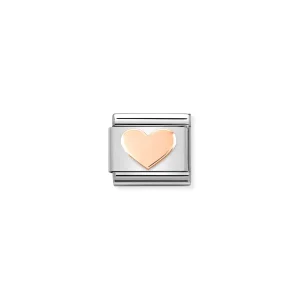 Charm, Composable Link, rose gold Heart