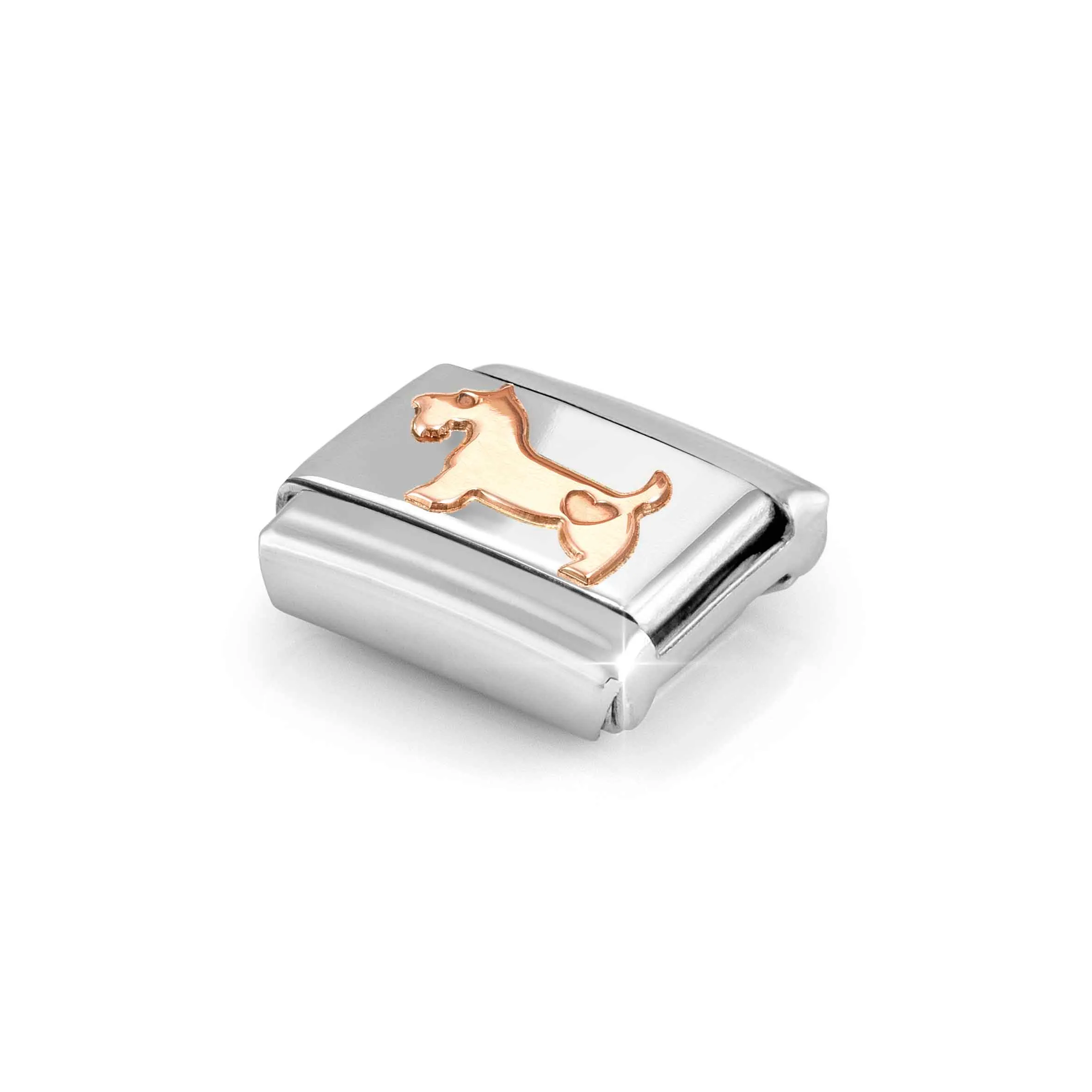 Charm, Composable Link, rose gold Dog - Nomination Qatar Charm, Composable Link, rose gold Dog - Image 5