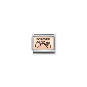 Charm, Composable Link, Rosegold FOREVER Pinky Promise
