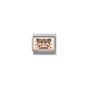 Charm, Composable Link, rosegold Gemini