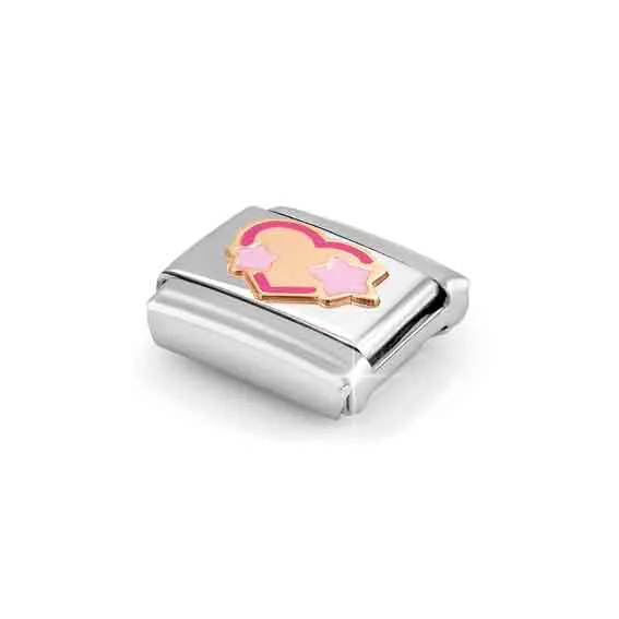Charm, Composable Link, Pink Heart with Stars - Nomination Qatar Charm, Composable Link, Pink Heart with Stars - Image 5