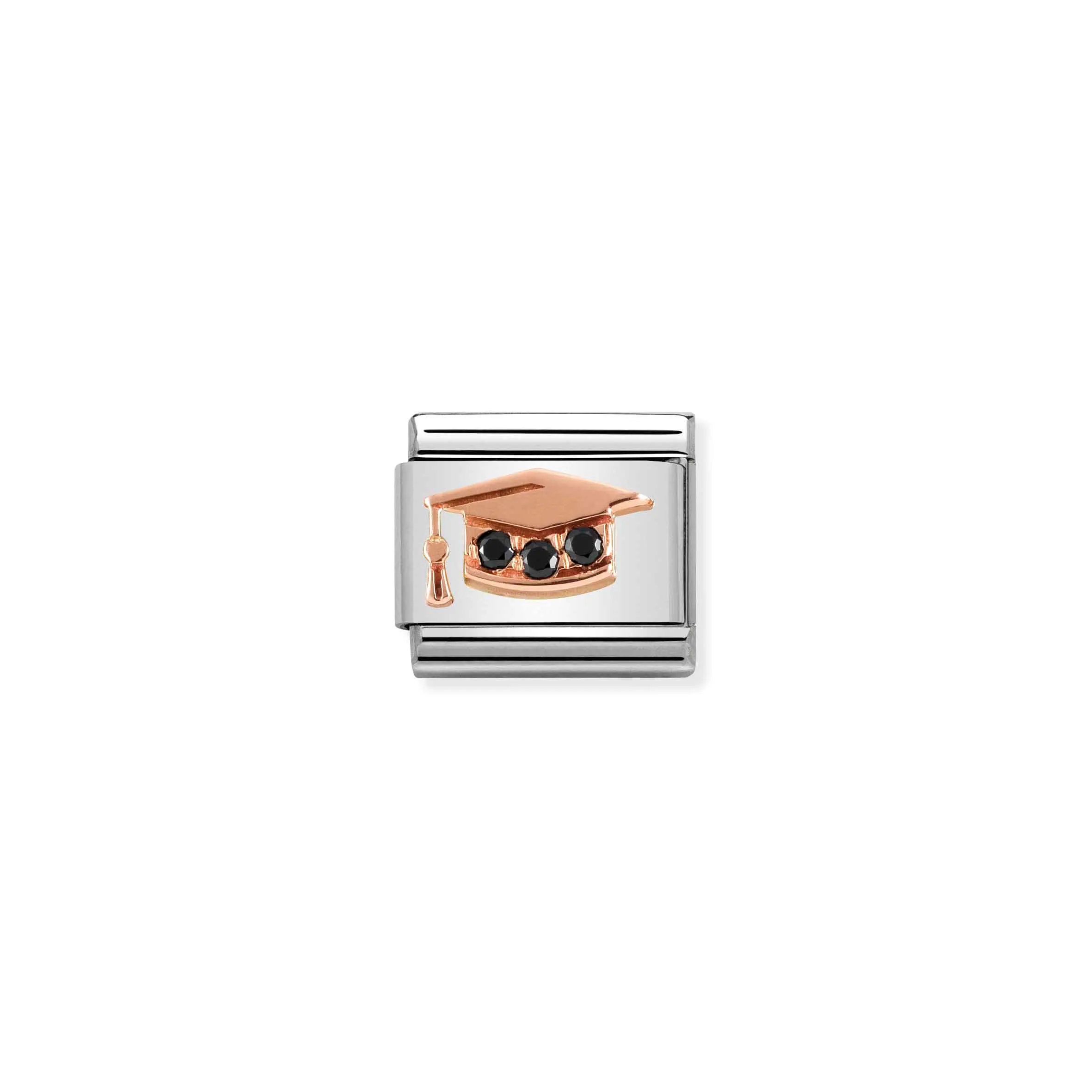Charm, Composable Link, Graduation Hat with Stones - Nomination Qatar Charm, Composable Link, Graduation Hat with Stones